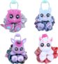 4-Pack ScrunchMiez Hair Scrunchie to Cute Plush Friend & Backpack Clip